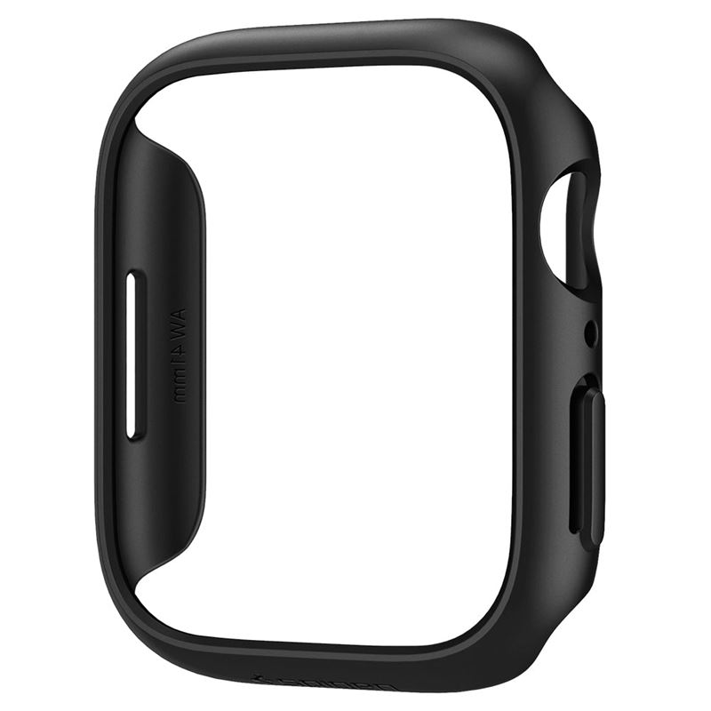 Husa Spigen Thin Fit compatibila cu Apple Watch 7/8 41mm Black (Ingredi, ACS04184) by www.silkase.ro